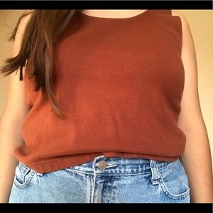 brown crop top